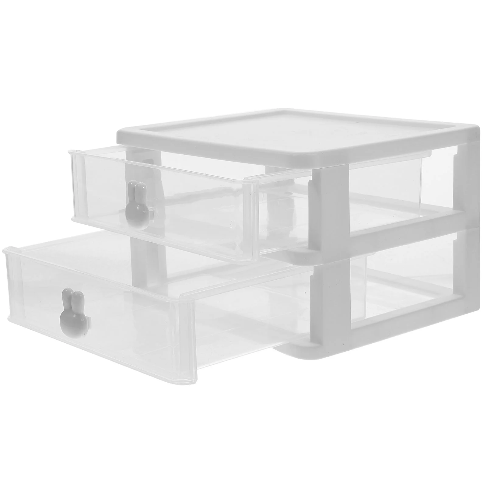 

Plastic Drawer Desktop Storage Unit Clear Small Organizer Storage Bin Container Drawers