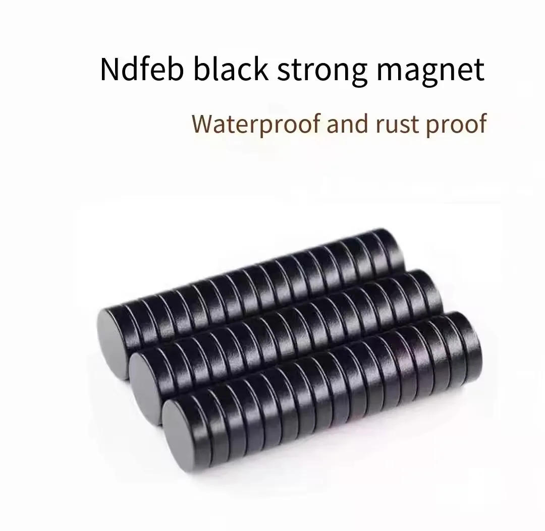 N52 10x2 10X5 6x2 6x3 8X3 Epoxy Neodymium  Black Motor Ebike Waterproof Corrosion Resistant Outdoor Marine Magnet Non-conducting