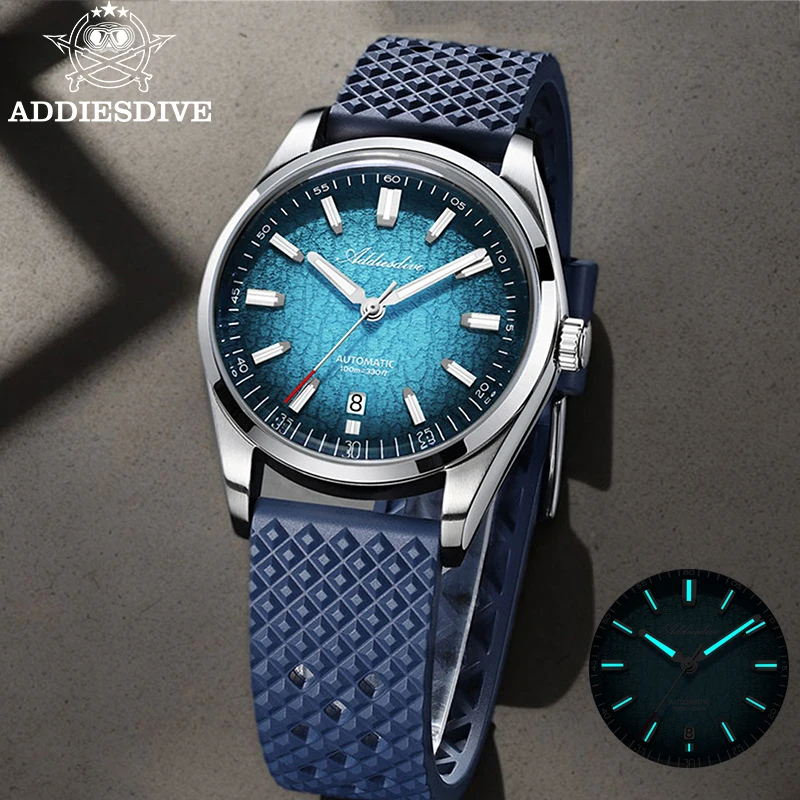 

ADDIESDIVE New Mechanical Watches 8215 Stainless Domed AR Coated Men's Watch BGW9 Luminous Waterproof Luxury Dress Watch AD2531