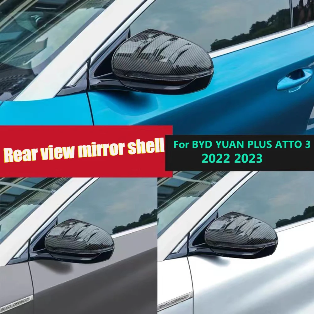 

Car-styling For BYD YUAN PLUS ATTO 3 2022 2023 carbon black Door Side Wing Rearview Mirror Cover Trim Protection