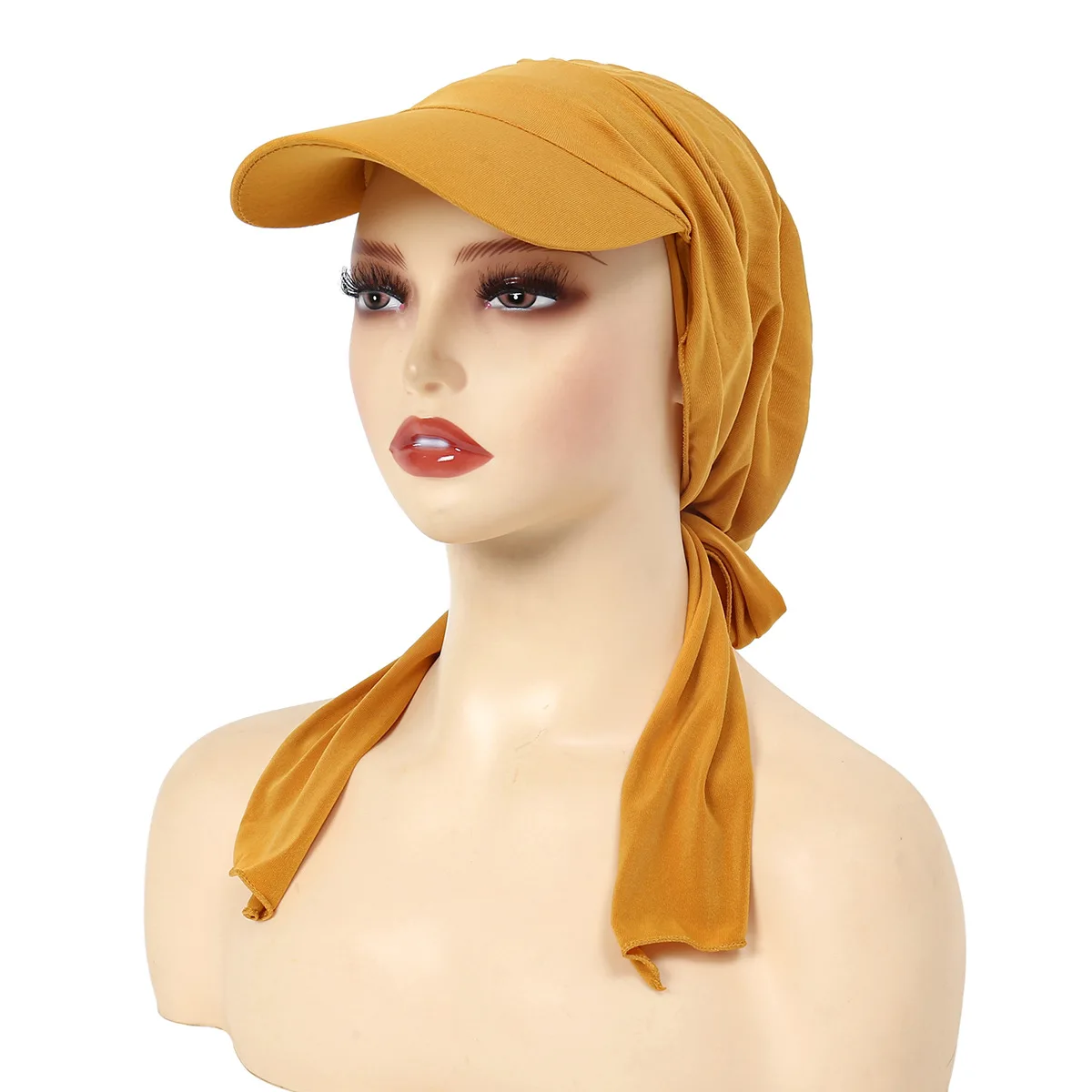 

New Multicolor Turban Hat With Folded Brim, Bowknot, And Tail Design Fashionable Headband For Women Bonnet Hair Bonnet Turban