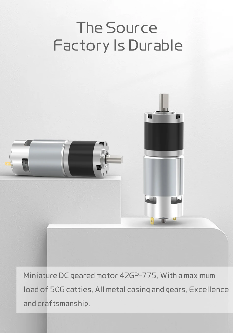 42GP-775 Metall-Planetengetriebe-Gleichstrom-Getriebemotor DC: 12 V ~ 24 V/1600 U/min ~ 8 U/min, hohes Drehmoment und Vorwärts-/Rückwärts-PWM-Geschwindigkeitsregelung – Detail 7