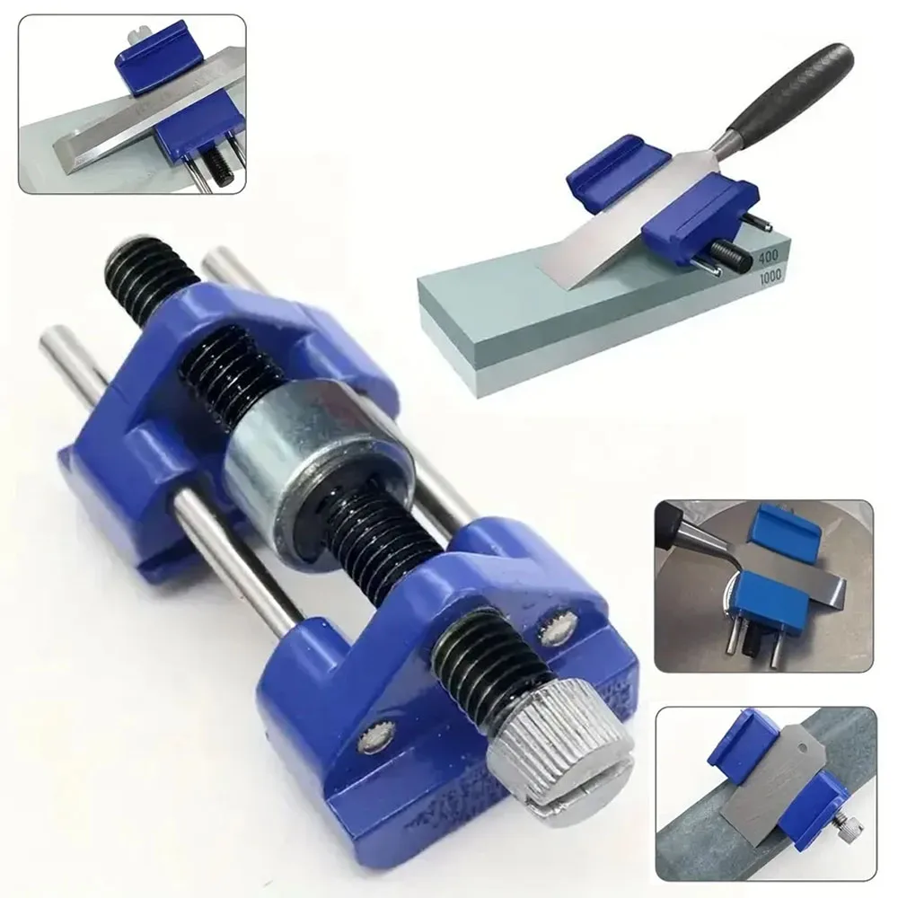 1PCS Blue Honing Guide Chisel Sharpening Jig For Chisels Planes And Wood Working Tools Adjustable Angle Guide Sharpener Jig