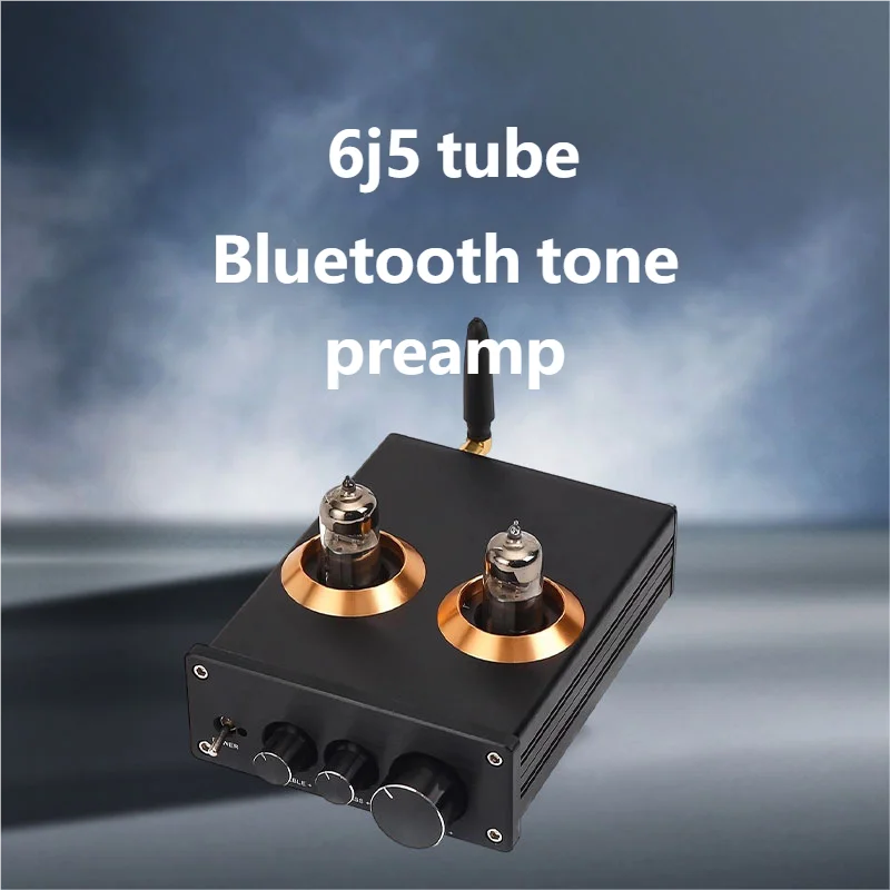 Woopker HiFi Audio Preamplifier 6J5 Support BT5.0 RCA Interface Vacuum Tube Amplifier Suitable for Speakers and Home Theaters