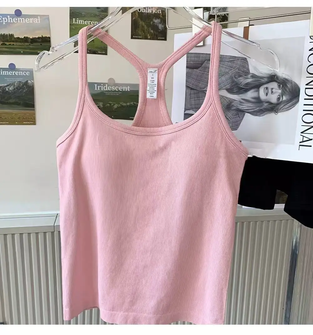 Damen Yoga-Bekleidung Sport-BH Stoßfest Push-Up Fitnesskleidung mit Gepolsterter Brust Lauf-Oberbekleidung Pilates Tanktop – Detail 14