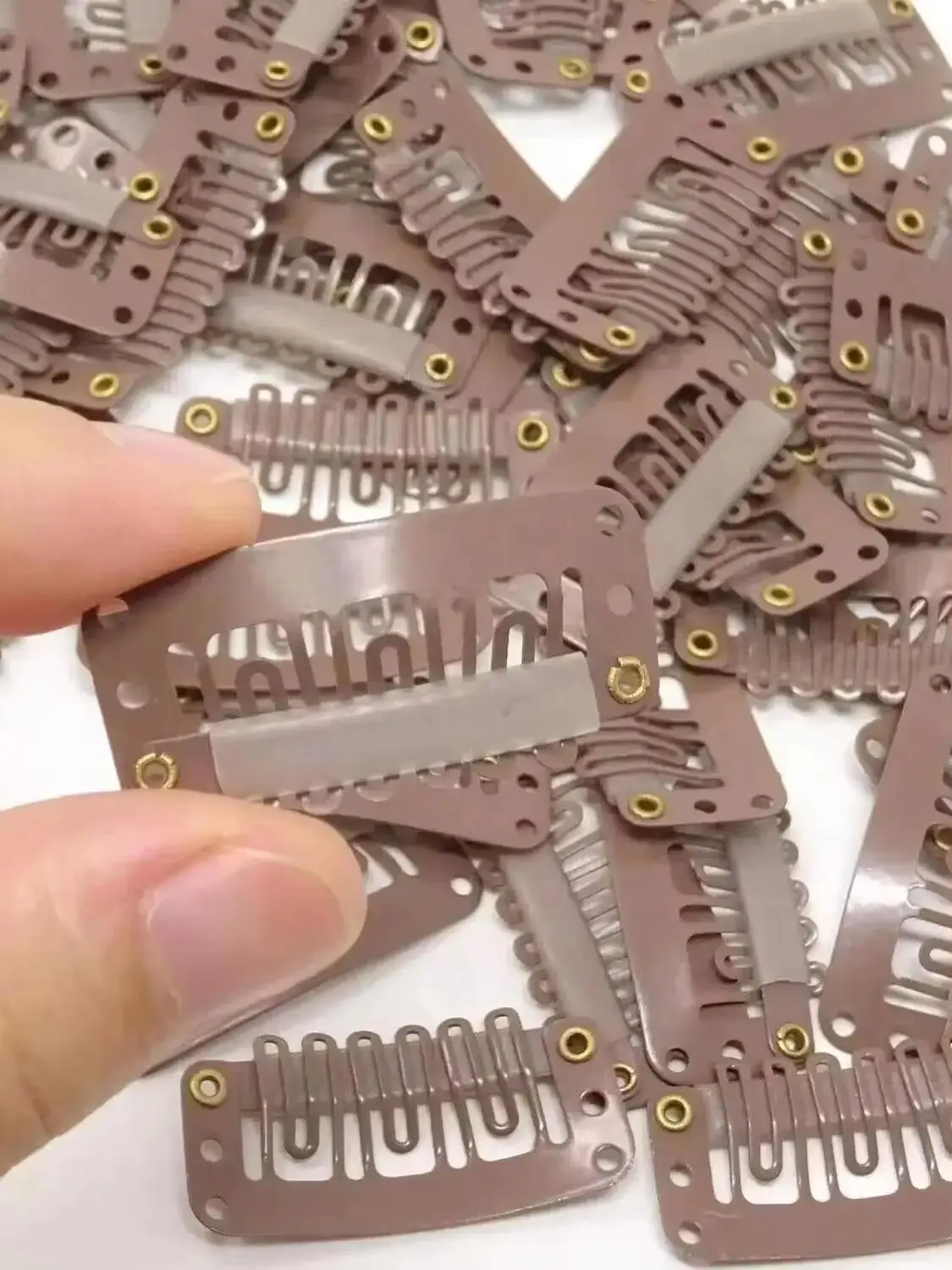 50 Jepit untuk Ekstensi Rambut Asli Clip-In, Wig, Jepit Rambut