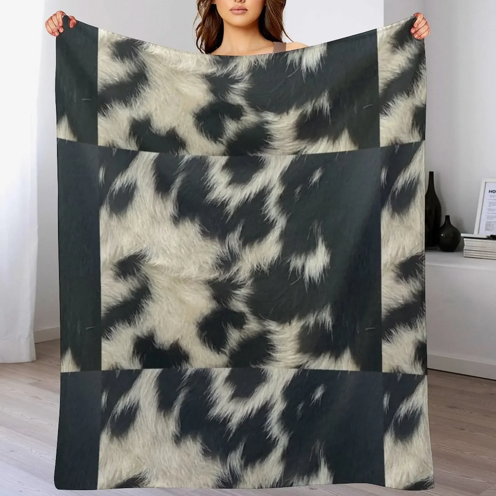 

COW LOVERS SPECKLE PARK HIDE PRINT Throw Blanket manga Shaggy warm winter Blankets