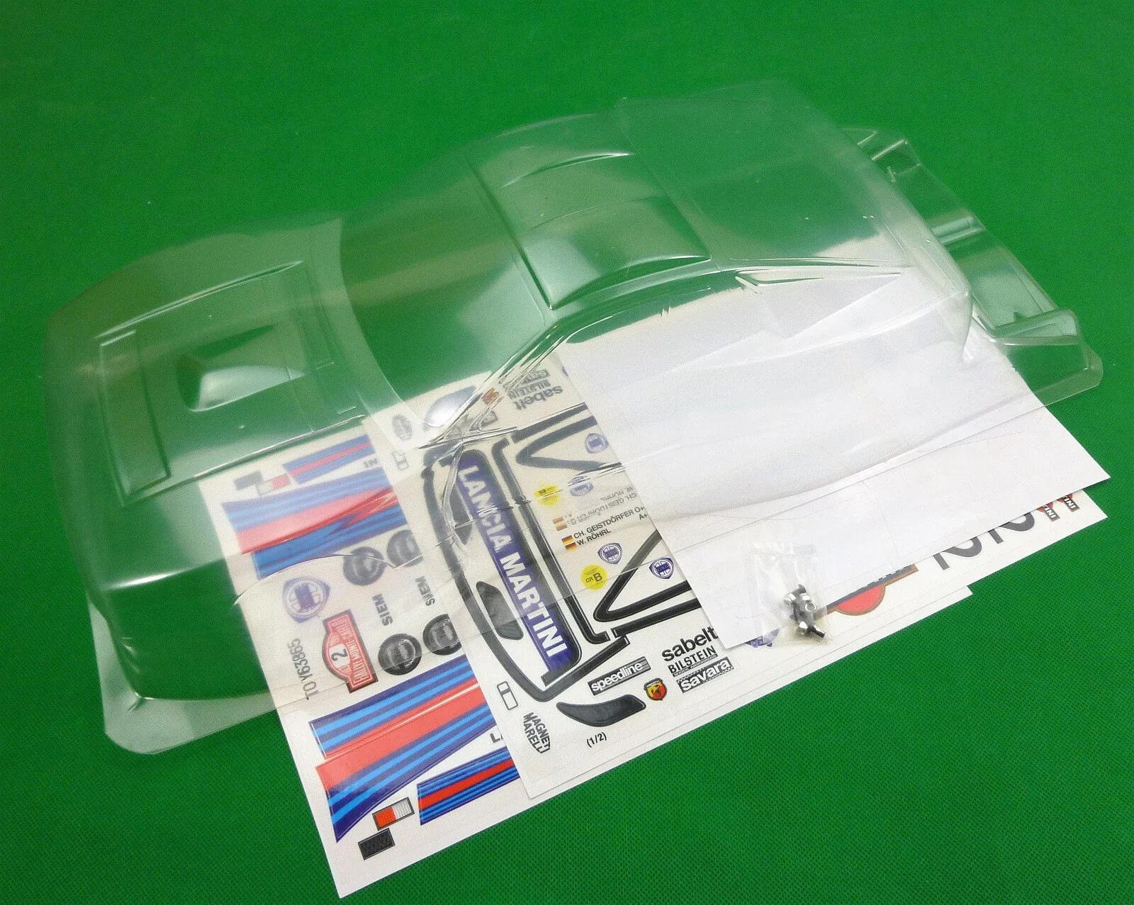 

1/10 Lancia 037 Rally car Clear body shell with Decal sheet for Tamiya tt01 tt02 RC Drift Chassis (257mm wheelbase)