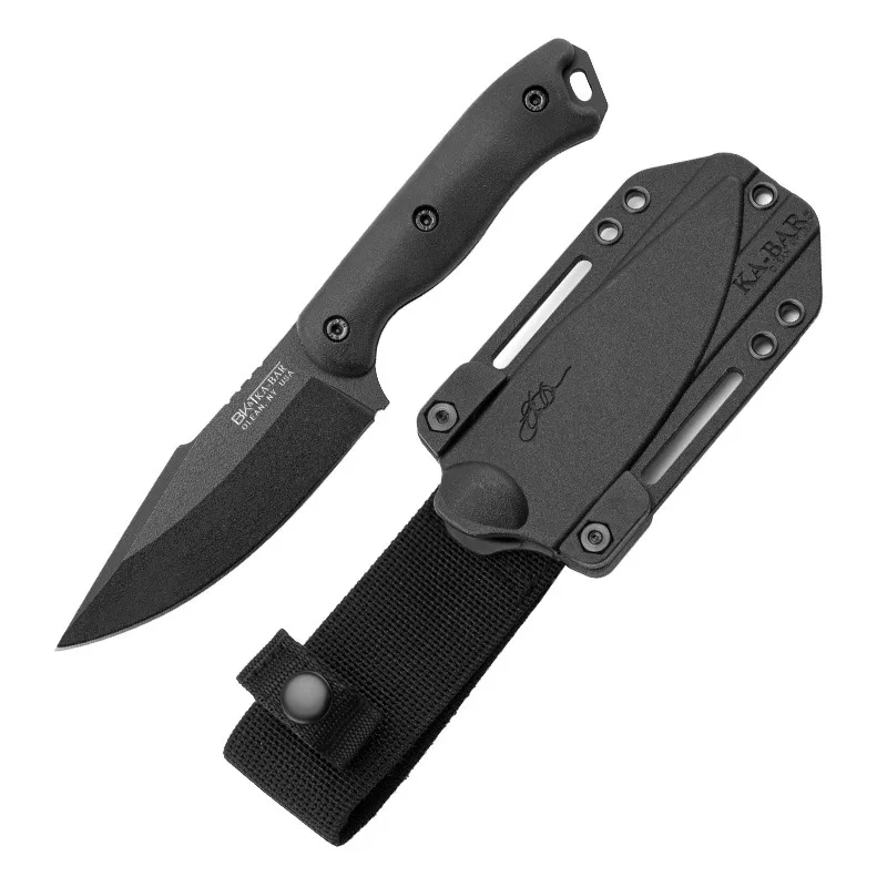 Outdoor camping hiking knife one-piece steel straight knife high hardness portable multifunctional knife fruit knife with knife