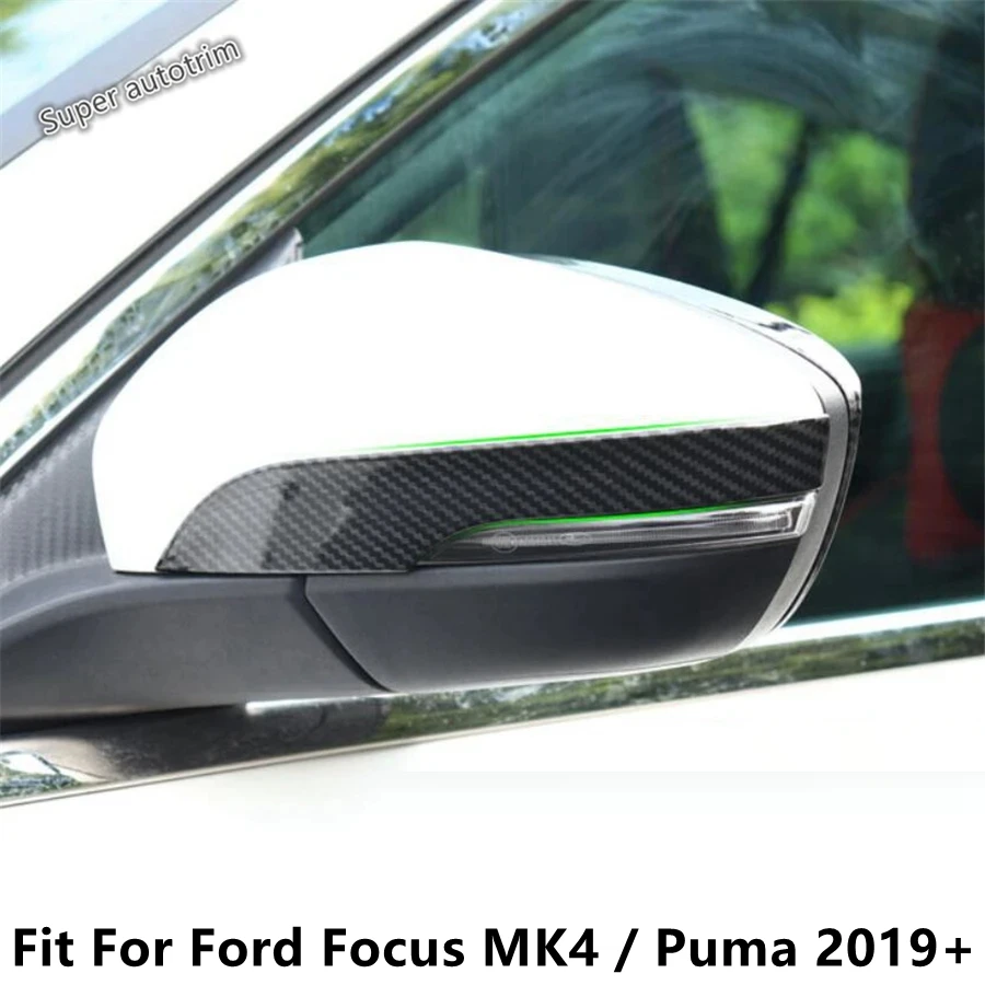 

Car Rearview Mirror Strip Decoration Cover Trim Fit For Ford Focus MK4 / Puma 2019 - 2024 ABS Chrome / Carbon Fiber Accessories