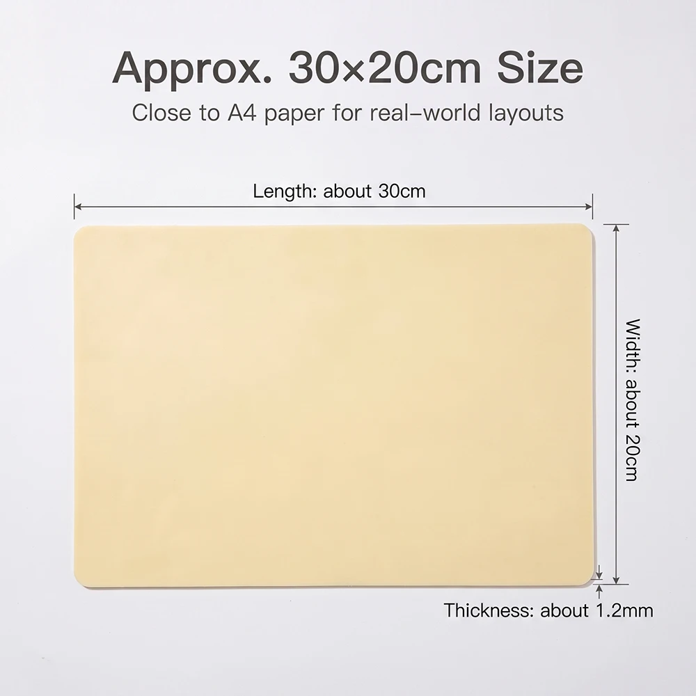 A4 Size Tattoo Practice Skin Silicone Fake Tattoo Skin Double Sided Blank Synthetic Leather Permanent Makeup Tattoo Accessories