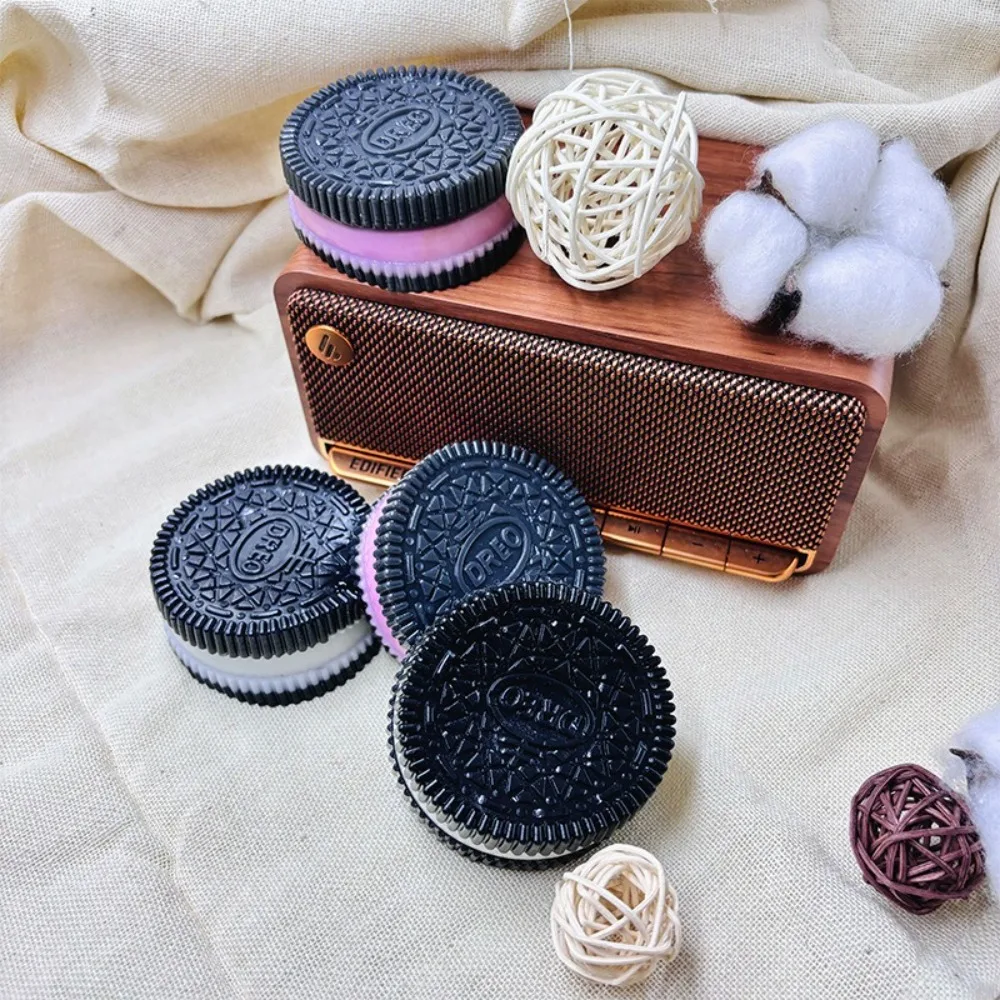 Super Soft Big Oreo Biscuit Pinching Toy, Handmade Mochi Table, Stress Relief Silicone, Fidget Gift, Novo