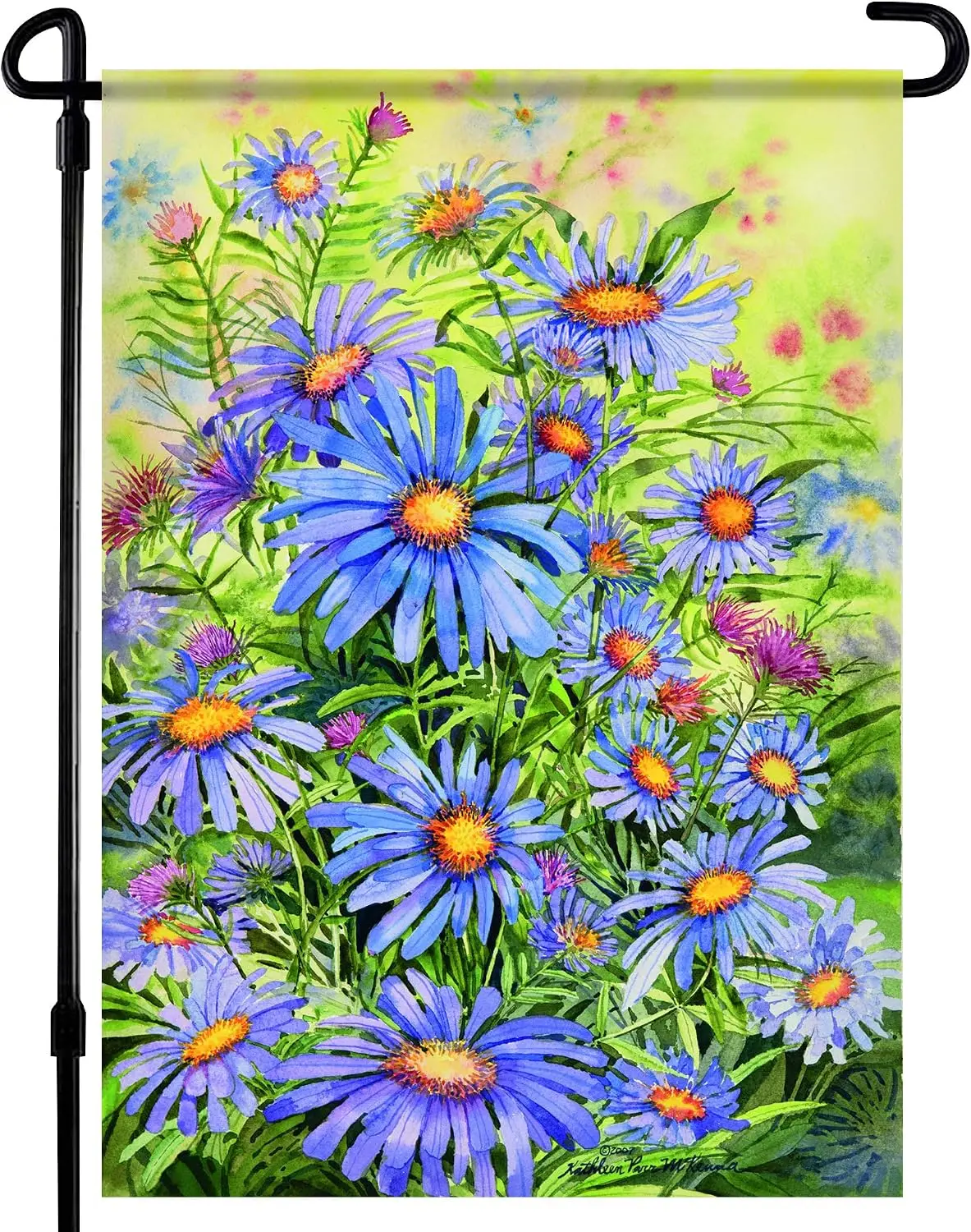 Spring Wild Purple Flowers Garden Flag 12 x 18 Double Sided - This Decorative, Cheerful and Bright Flag is sure to create an PPZ