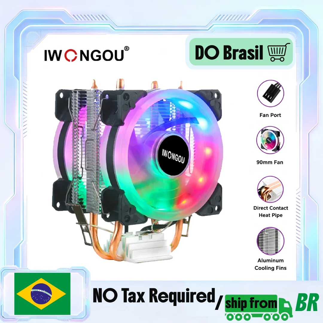IWONGOU – Refrigerador de ar X99, refrigerador de CPU Xeon X99, ventoinha de arrefecimento para Intel LGA 1700, 2011, 1200, 1156, X79, AM3, AM4, radiador silencioso.