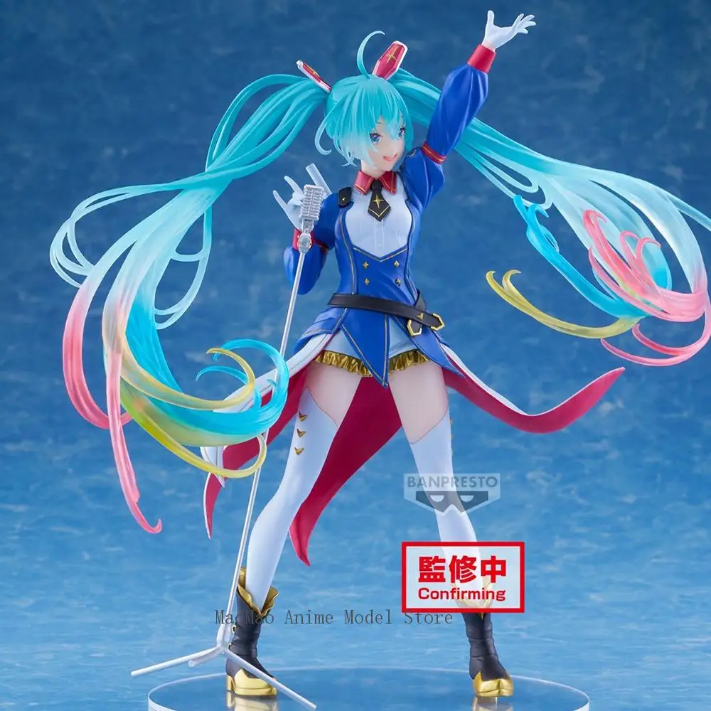 Oryginalna figurka Banpresto BPEV Hatsune Miku (Gundam x Miku Anniversary Special Project) Anime Kolekcjonerskie modele zabawek 21 cm