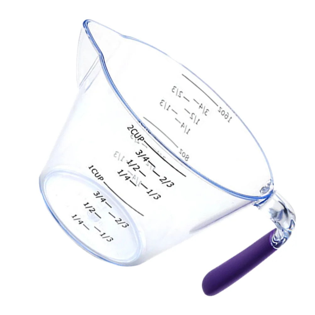

Transparent Kitchen Cup Silica Gel Purple Scale Unit Kitchen Utensil Baking Measuring Tool 500Ml Measuring Cup Tool