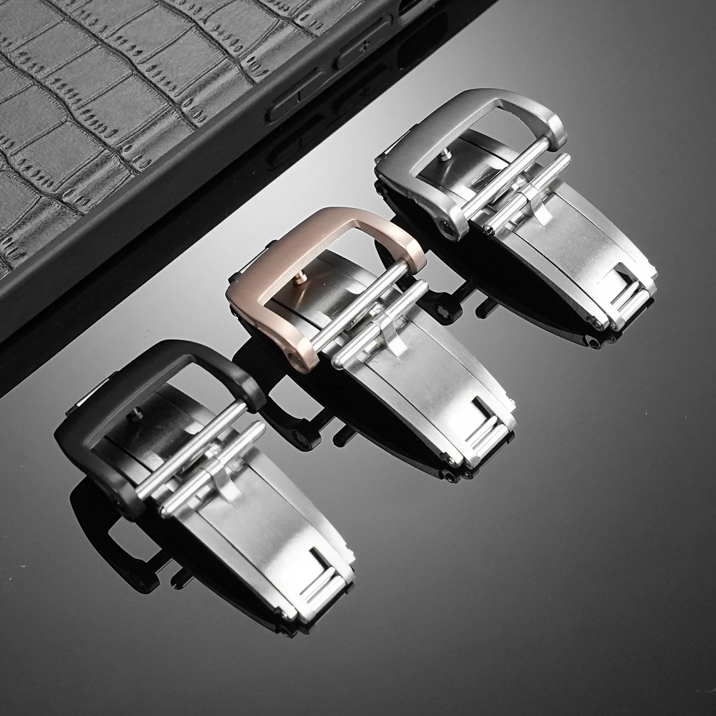 

Складная застежка-пряжка из титанового сплава 18 мм для часов Richard Mille, резиновый ремешок, сменная пряжка, высококачественные детали пряжки для часов