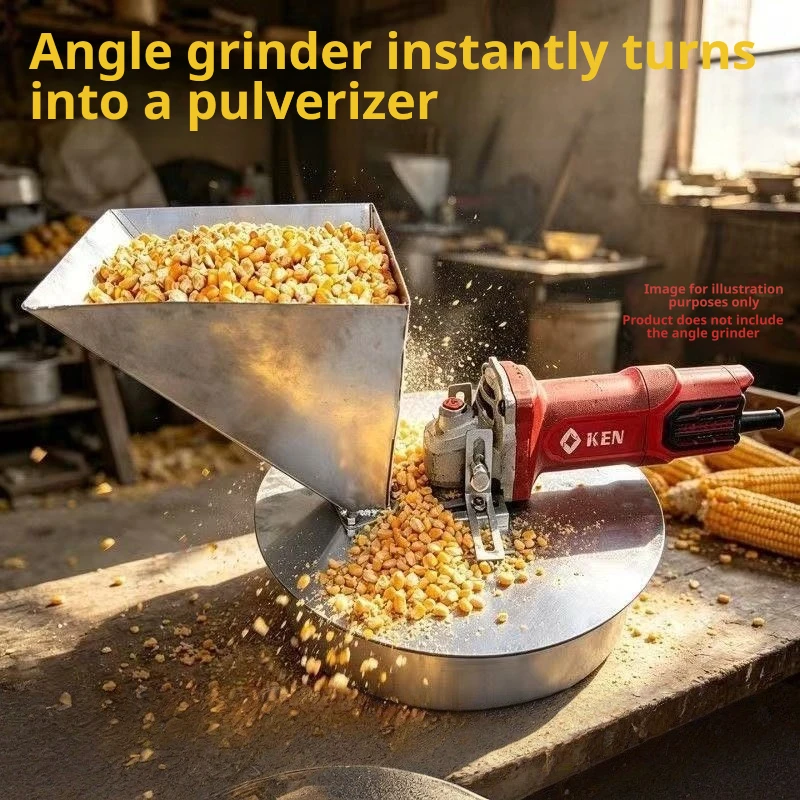 Angle grinder changed to breeding corn grinder base changed to household breeding small feed grinder with screen