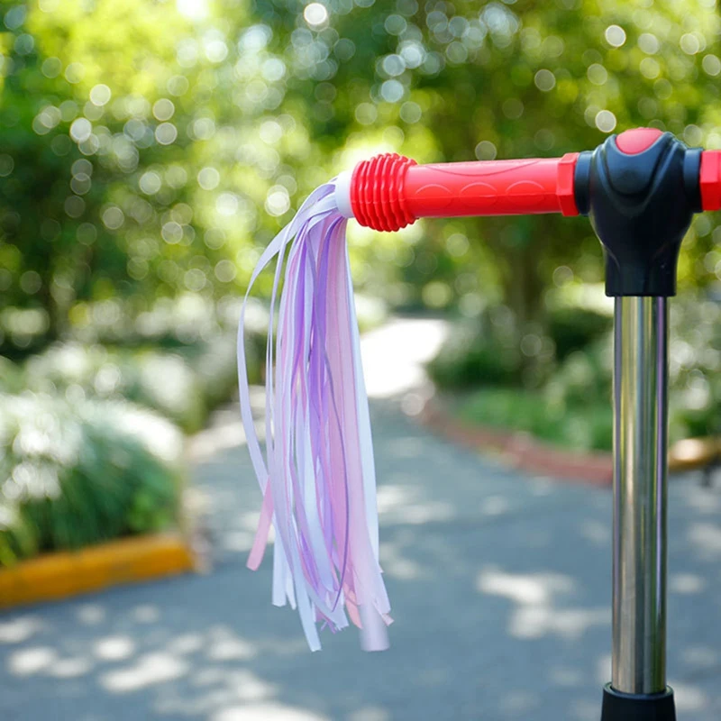 Colorful Bike Tassels Ribbon Fashion Bike Handlebar Streamers Funny Bicycles Ornaments For Kids Children