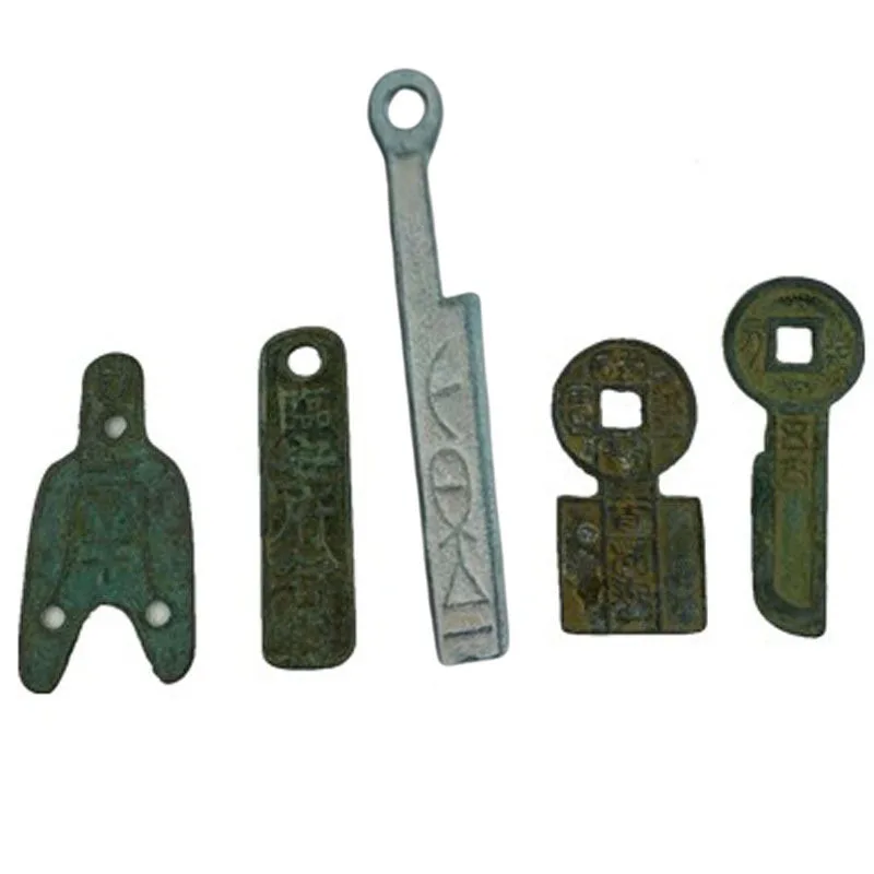 

Antique Style Wang Mang Coin Qi Dao One Knife Flat Five Knife Coin Three Hole Coin Lin'an Prefecture Spring and Autumn Warring S