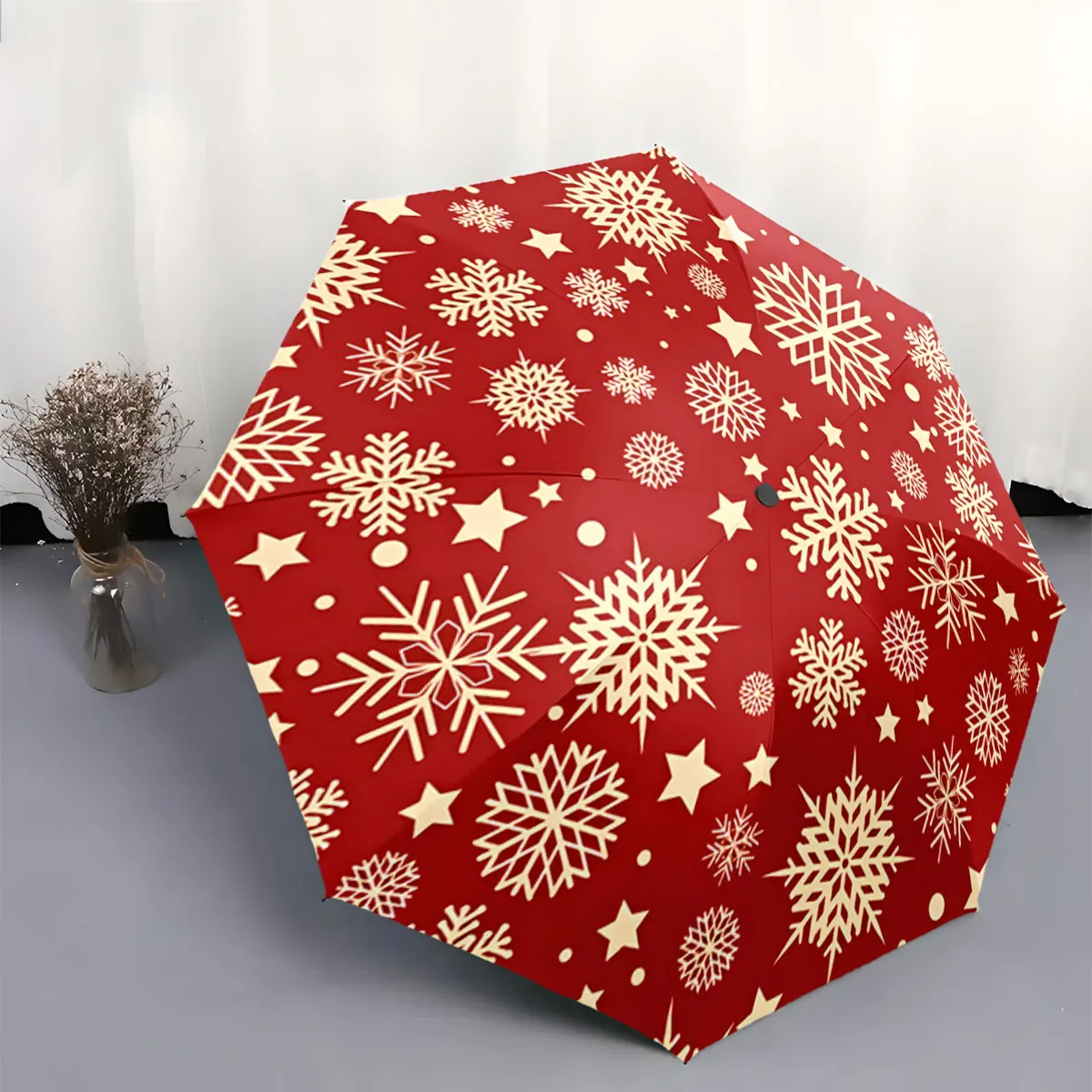 parapluie-rouge-avec-motif-de-flocons-de-neige-et-d’etoiles-portable-impermeable-protege-du-soleil-et-de-la-pluie-ideal-pour-les-voyages-en-plein-air-et-les-sorties-a-la-plage