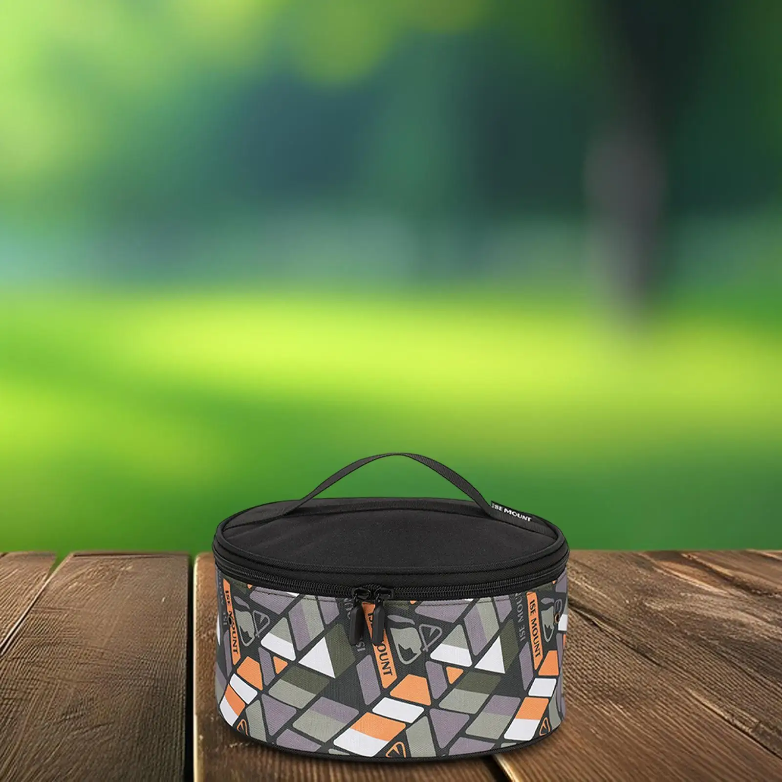Camping Pot Bag Camping Cookware Bag Round Pouch with Handles Cutlery Organizer Cooking Storage Bag for Fishing Hiking Travel