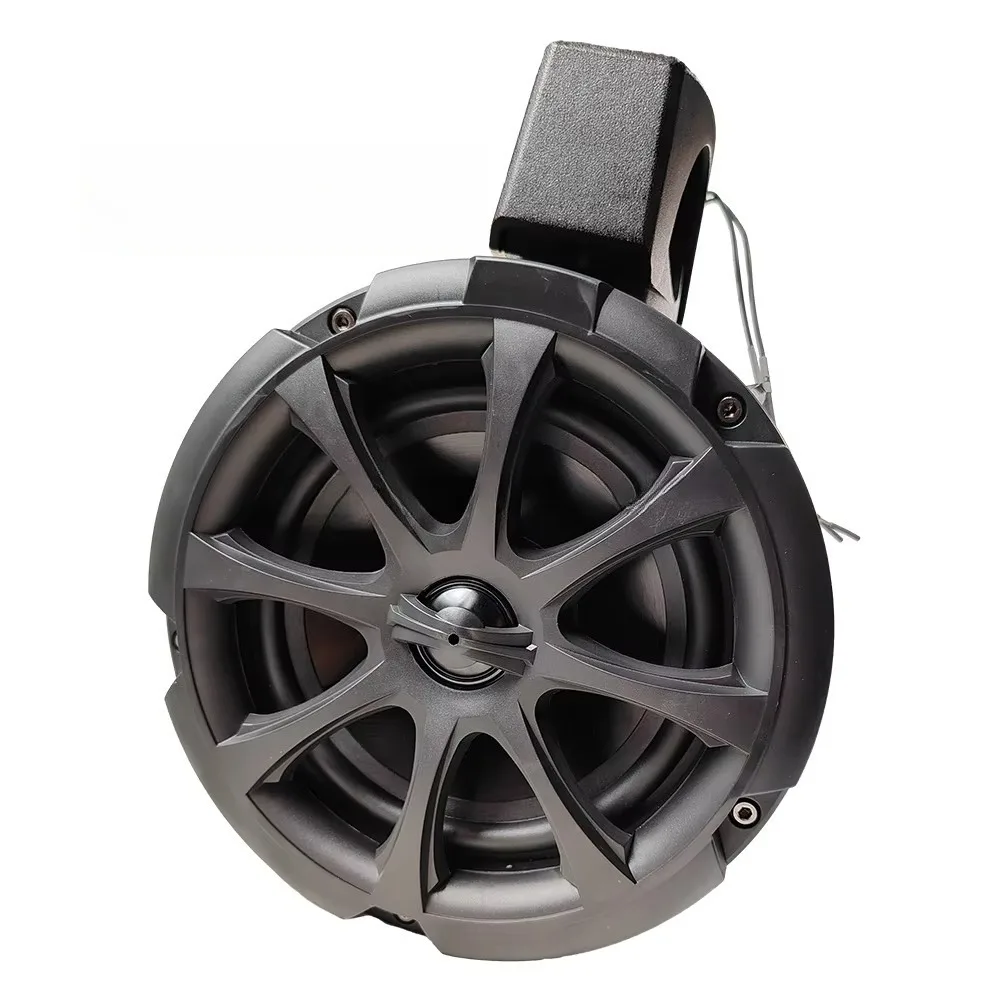 6.5 Inch Black Speaker Marine 60W+60W Loudspeaker Yacht Stereo Speakers Waterproof IPX6 Magnet 100*15mm Round Speaker