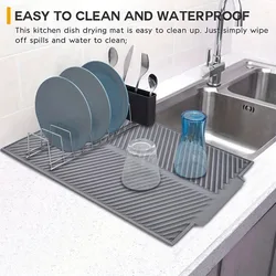 1pc, Silicone Drain Pad, Dish Pad, Folding Drain Pad, Dish Drain Pad, Heat resistant Pot Pad, Kitchen Accessories