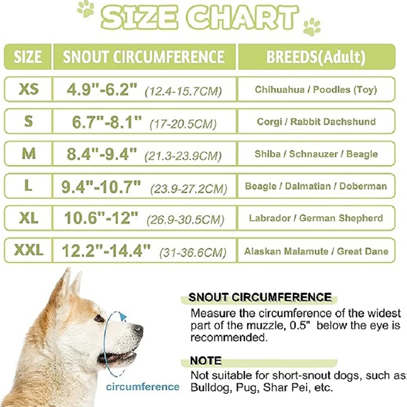Dog Mesh Muzzle With Reflective Strips For S/M/L Dogs Anti Biting Scavenging Chewing Muzzle Allows Dogs To Pant And Drink