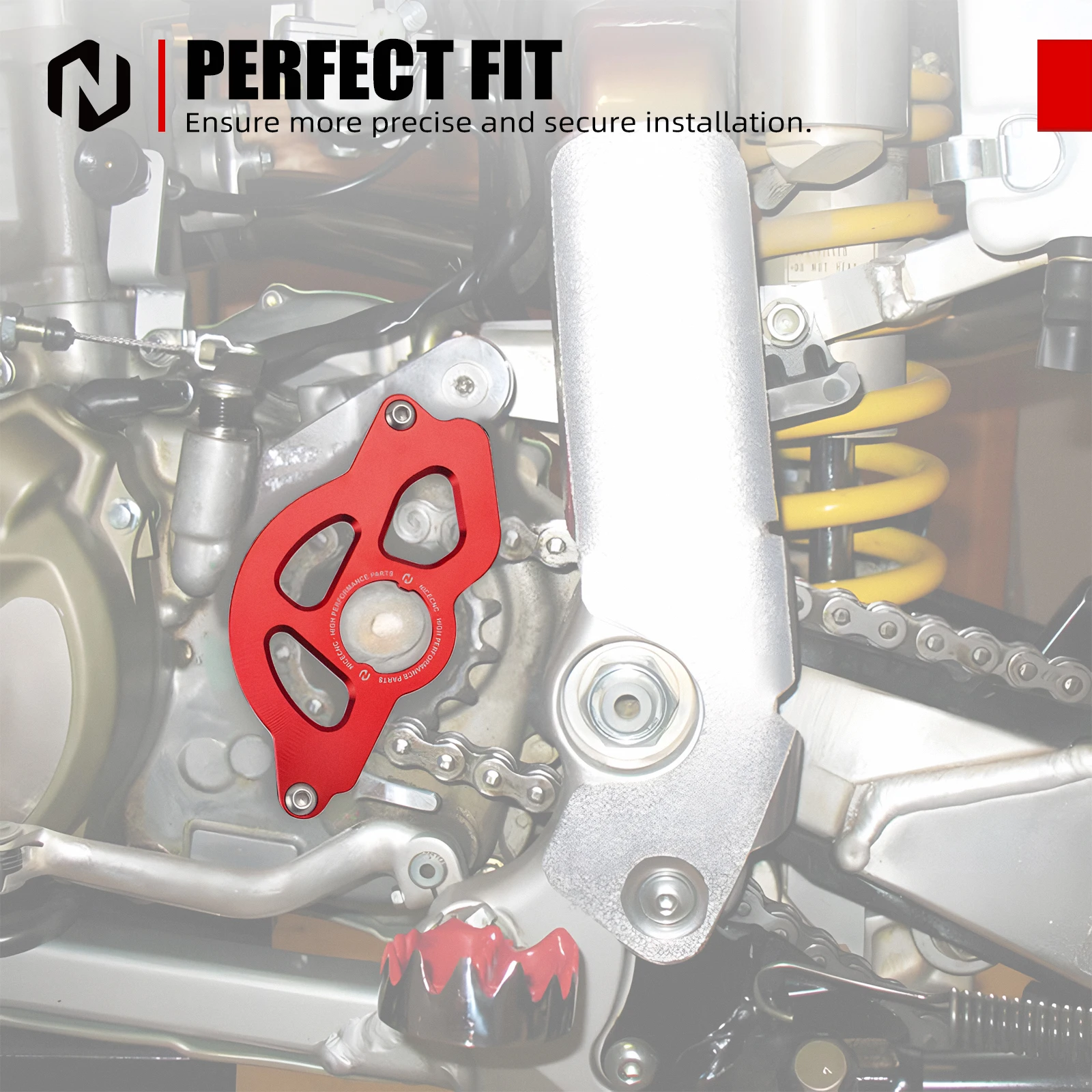 NICECNC For Honda XR650R XR 650R 650 R 2000-2007 2006 Sprocket Cover Chain Guard Protector Aluminium Motorcycle Accessories Red
