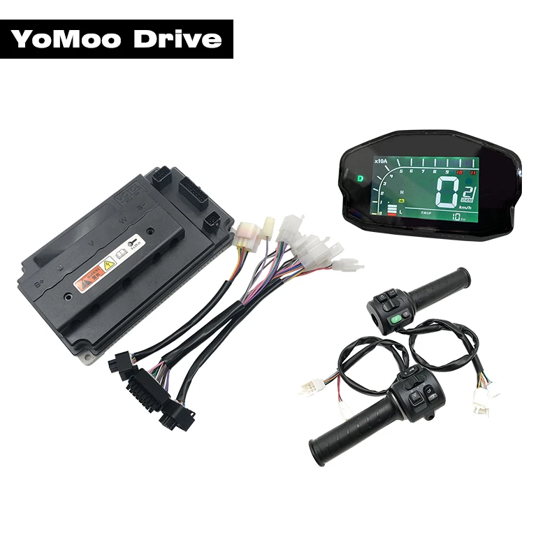 

VOTOL EM70 72V 1KW 2KW 70A Peak 230A BLDC Sine Wave Controller with DKD Display, T08 Throttle For QS Wheel Hub Mid Drive Motor