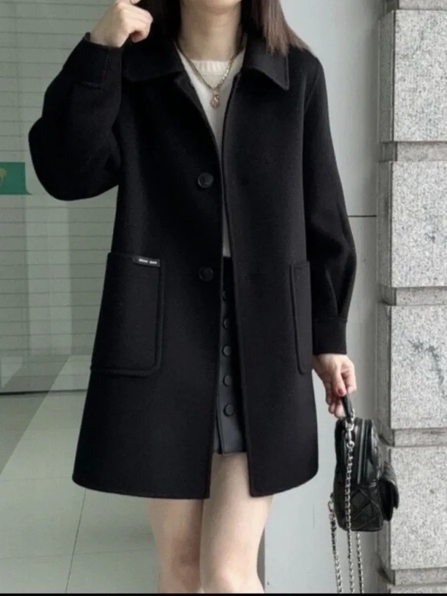 cact-women's-mid-length-woolen-coat-loose-korean-sle-spring-autumn-winter-ket-handkerchief-large-size-faionable