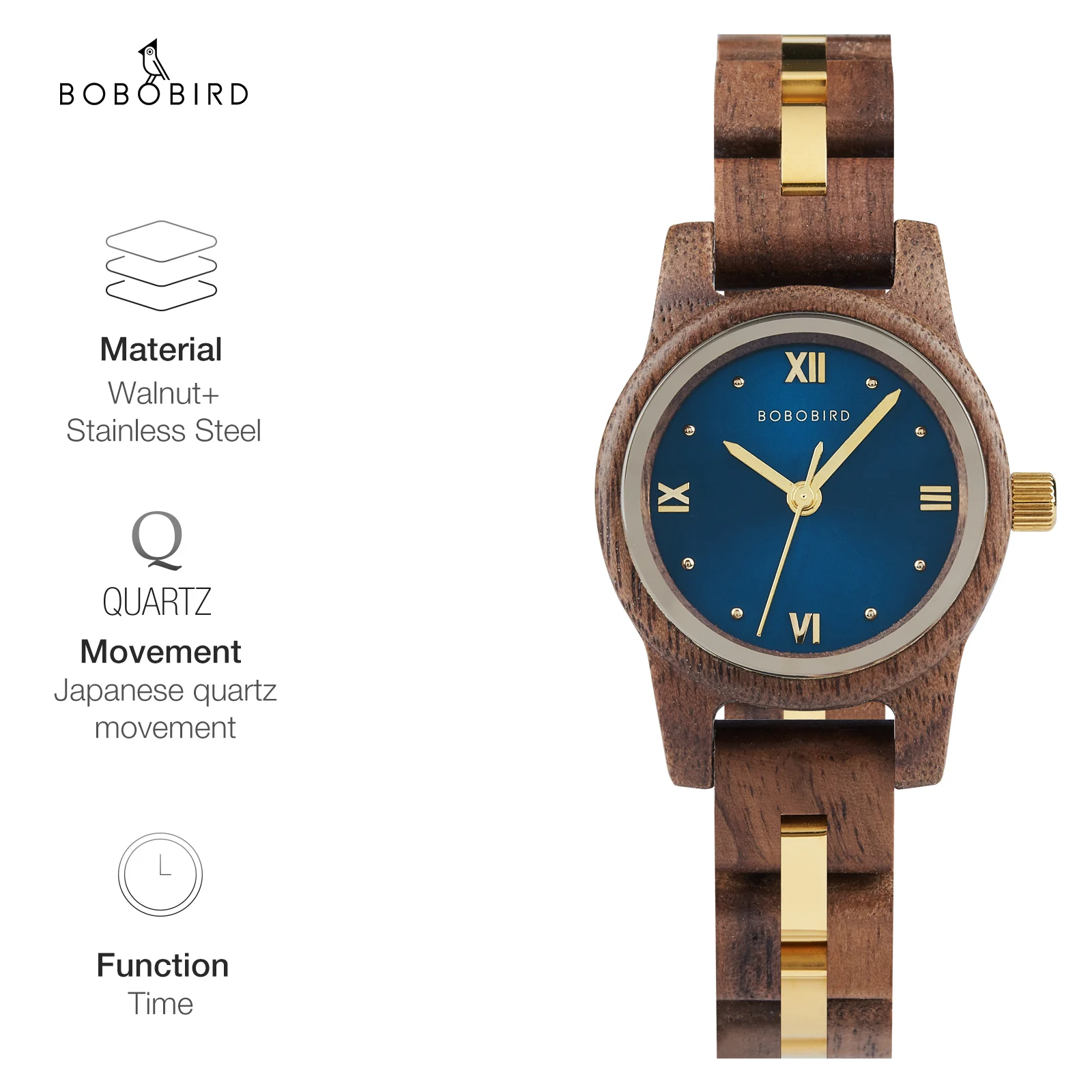 

Top Luxury Brand Wooden Women Watch BOBO BIRD Japan Quartz Movement Ladies Watches Fashionable Nordic Minimalist Dropshipping