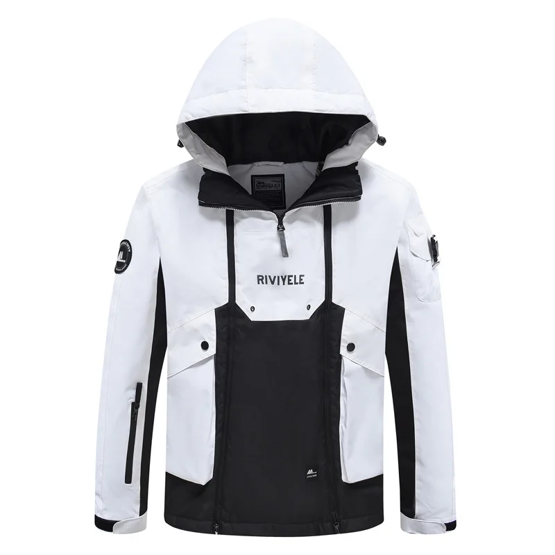 Outdoor Winter Patchwork Windproof Waterproof Warm Breathable Skiing Snowboarding Cotton Padded Ski Clothing for Men and Women