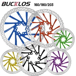 BUCKLOS 160/180/203mm Front Rear Bike Disc Brake Rotor Heat Dissipate MTB Road Bike Brake Rotor G3CS Hydraulic Brakes Rotor