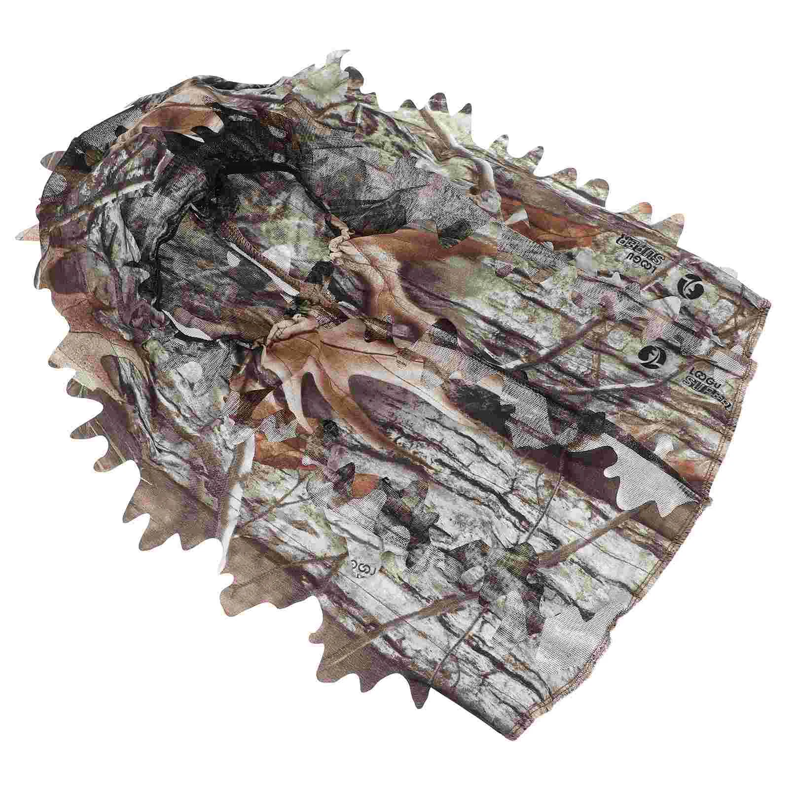 3d Camouflage Headwear Mask Turkey Hunting Breathable Face Leafy Camoflage Hood