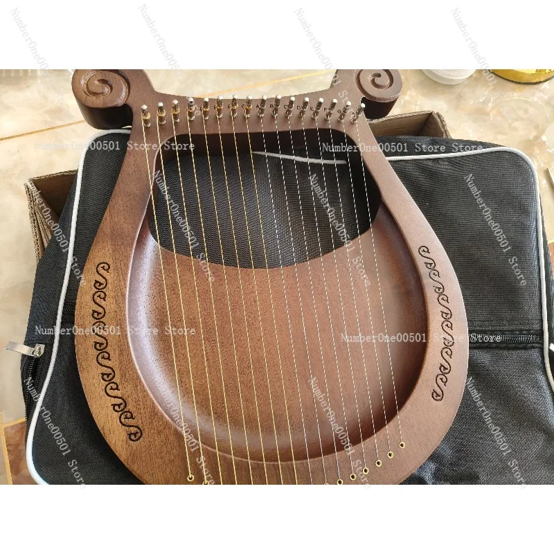 

19-струнная лира-арфа, 19-нотная маленькая арфа для начинающих, портативный кельтский арфовый инструмент с инструментами для настройки, уникальный народный музыкальный подарок