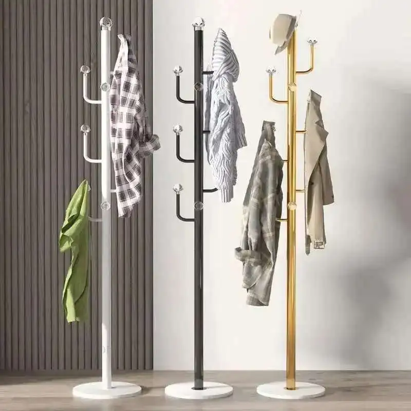 

Floor Home Clothes Rack Simple Entrance Door Coat Racks For Bedroom Light Luxury Living Room Corner Hanger Bag Storage Shelf GM