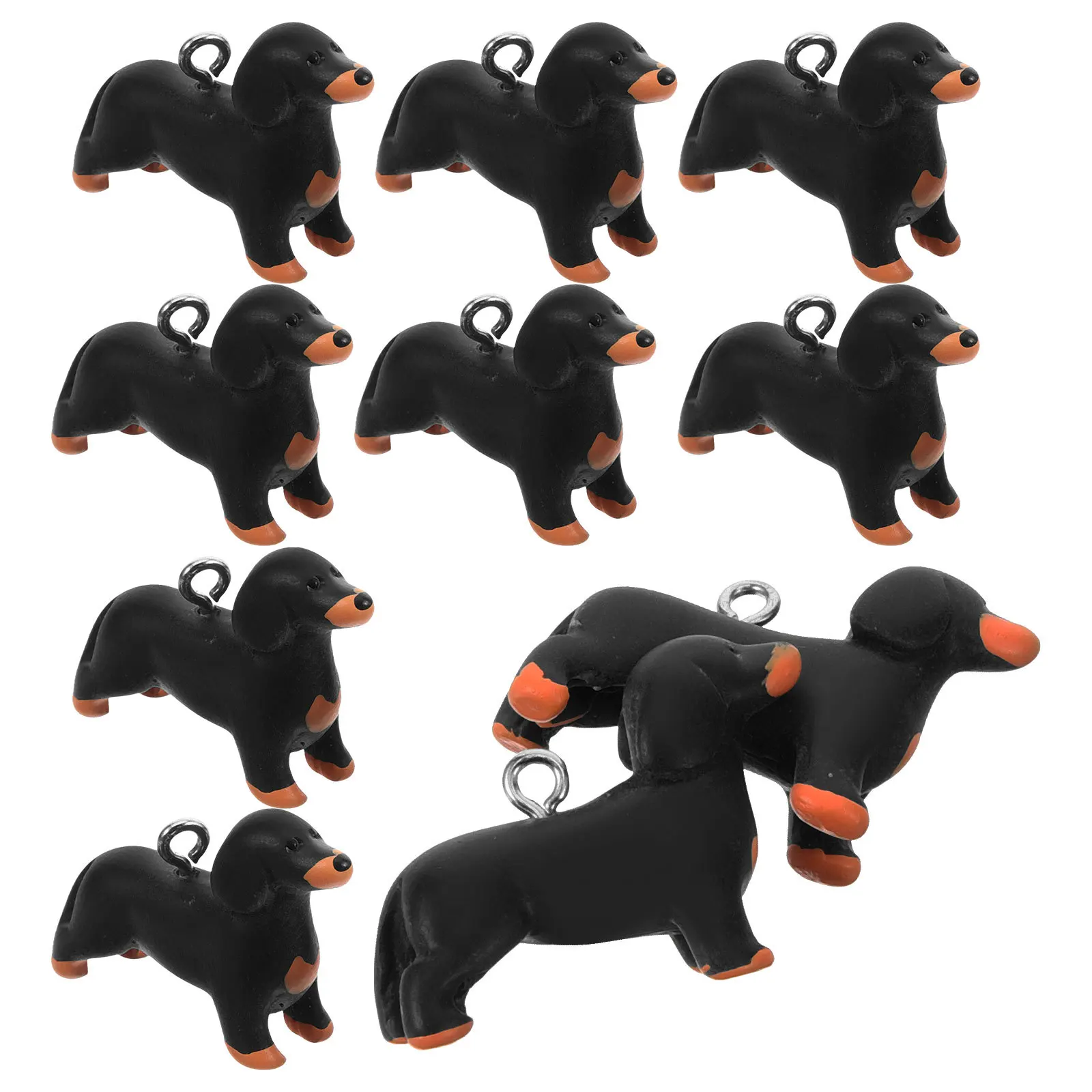 

10Pcs Resin Dog Charms Adorable Mini Puppy Pendants for Necklace Earrings Bracelet Jewelry Making DIY Craft Supplies