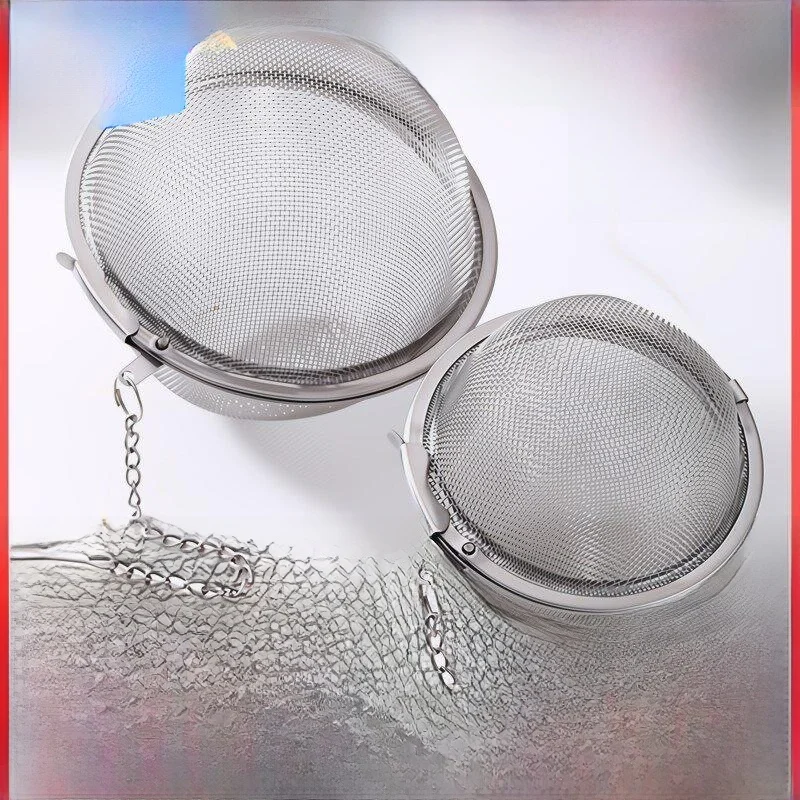 

Thickened Stainless Steel Tea Bag Soup Making Medicinal Herbs Packaging Bag Six-sided Kitchen Storage Container Non-Disposable