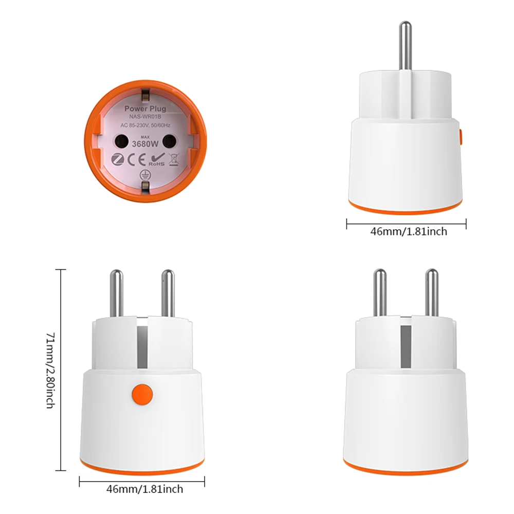 Tuya Smart Zigbee 3,0 Netzstecker 16A EU Steckdose 3680W Meter Fernbedienung Arbeit Mit Alexa Und Tuya Hub – Detail 16