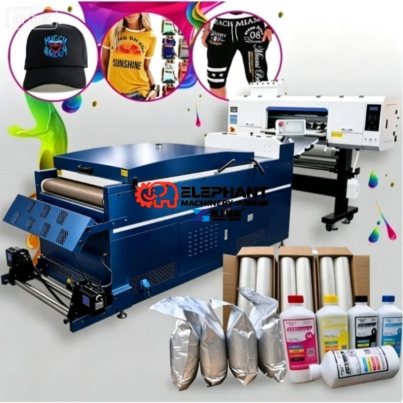 Hot Sale Multifunction 60cm I3200 Heads Fast Speed Heat Transfer Garment Hoodie Shoes Canvas Bag DTF PET Film Printer