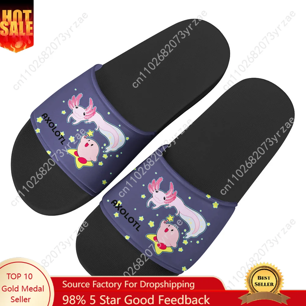 

Axolotl Flip Flops Home Slippers Mens Womens Teenager Family Slippers Bathroom Pool Fashion Casual Sandals Customize Water Shoes