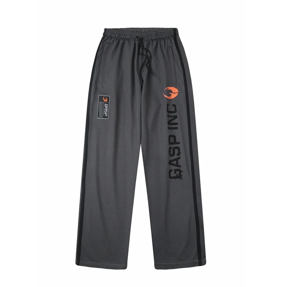 Summer new breathable polyester mesh quick drying sports, leisure, fitness, fitness, European loose oversized pants