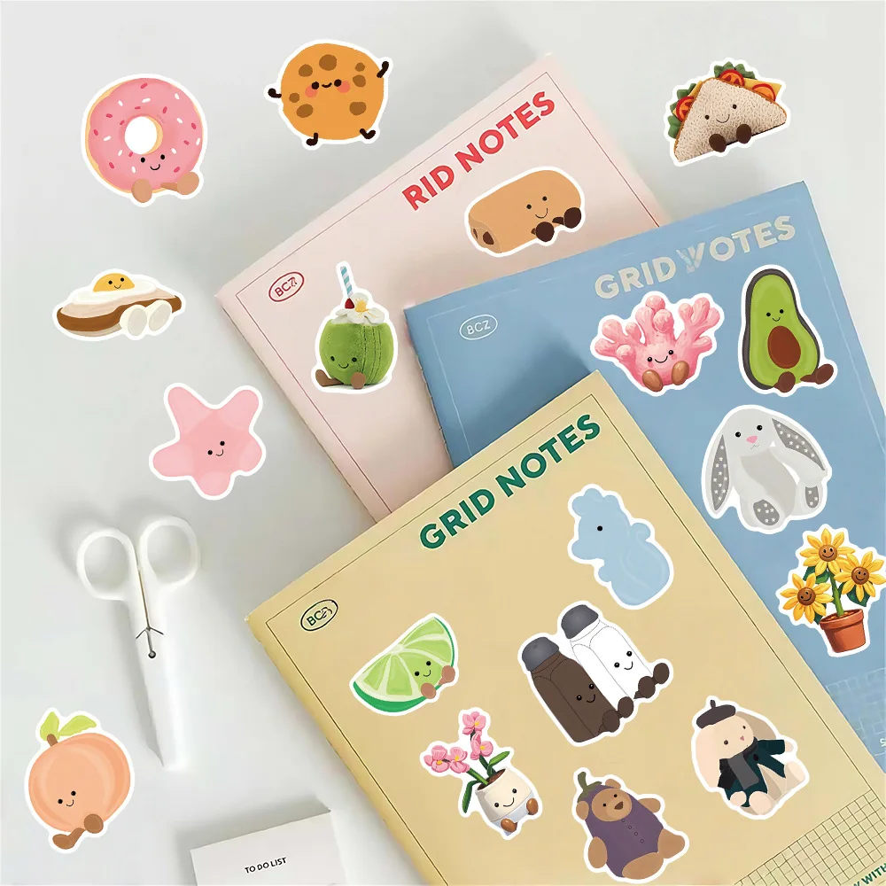 52 pezzi di cartoni animati simpatici adesivi per doodle decorazione creativa fai da te custodia per cellulare notebook tazza d'acqua adesivi regalo giocattolo