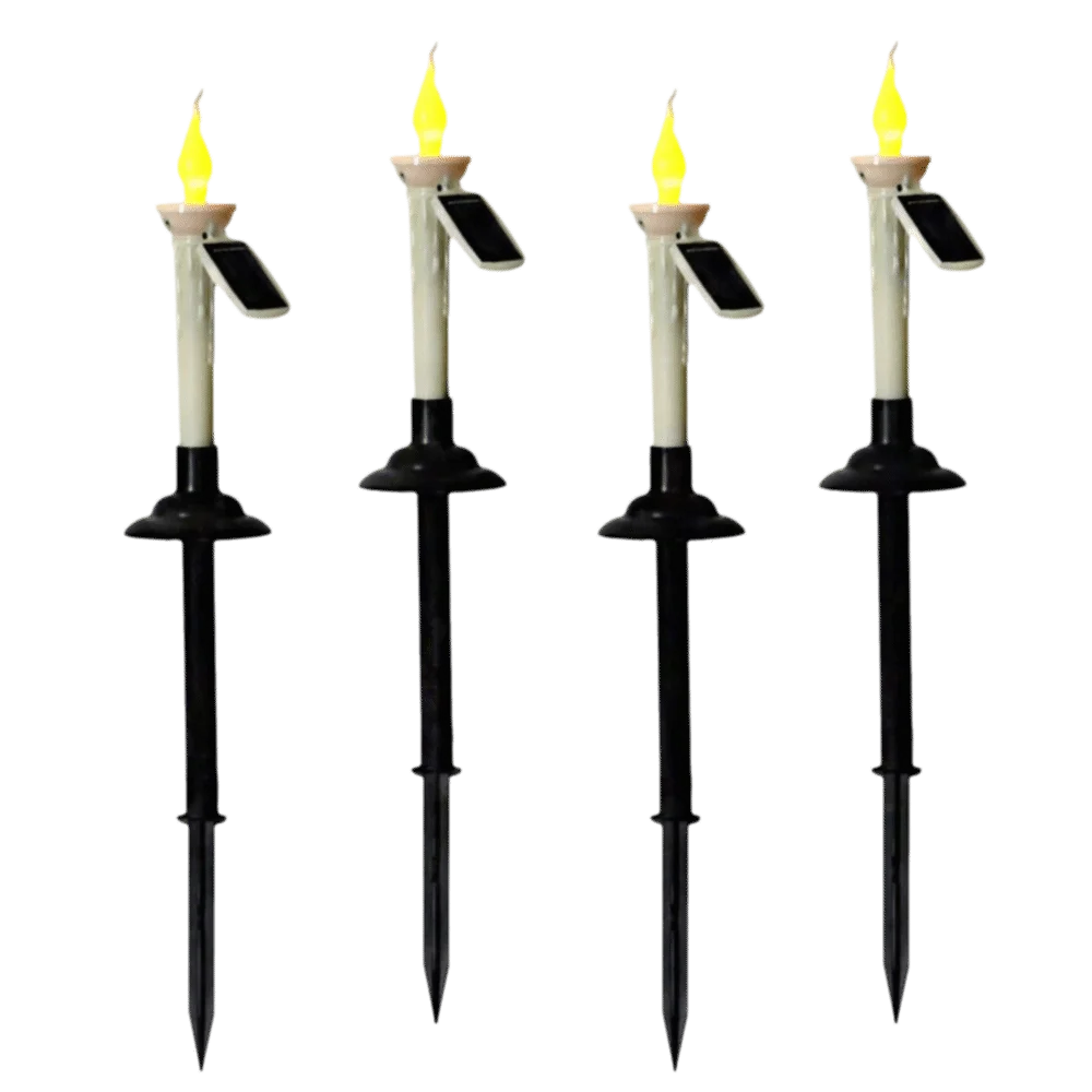 Waterproof Solar Candle Light Flameless With Candlesticks Holders Solar Garden Light LED Candles Dual-purpose LED Solar Lamp