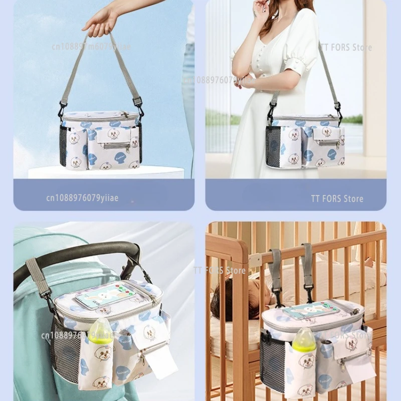 عربة طفل حقيبة للحمل متعددة الوظائف تخزين الحفاضات الأم حقيبة الطفل السفر حقيبة التخزين ملحقات عربة الطفل