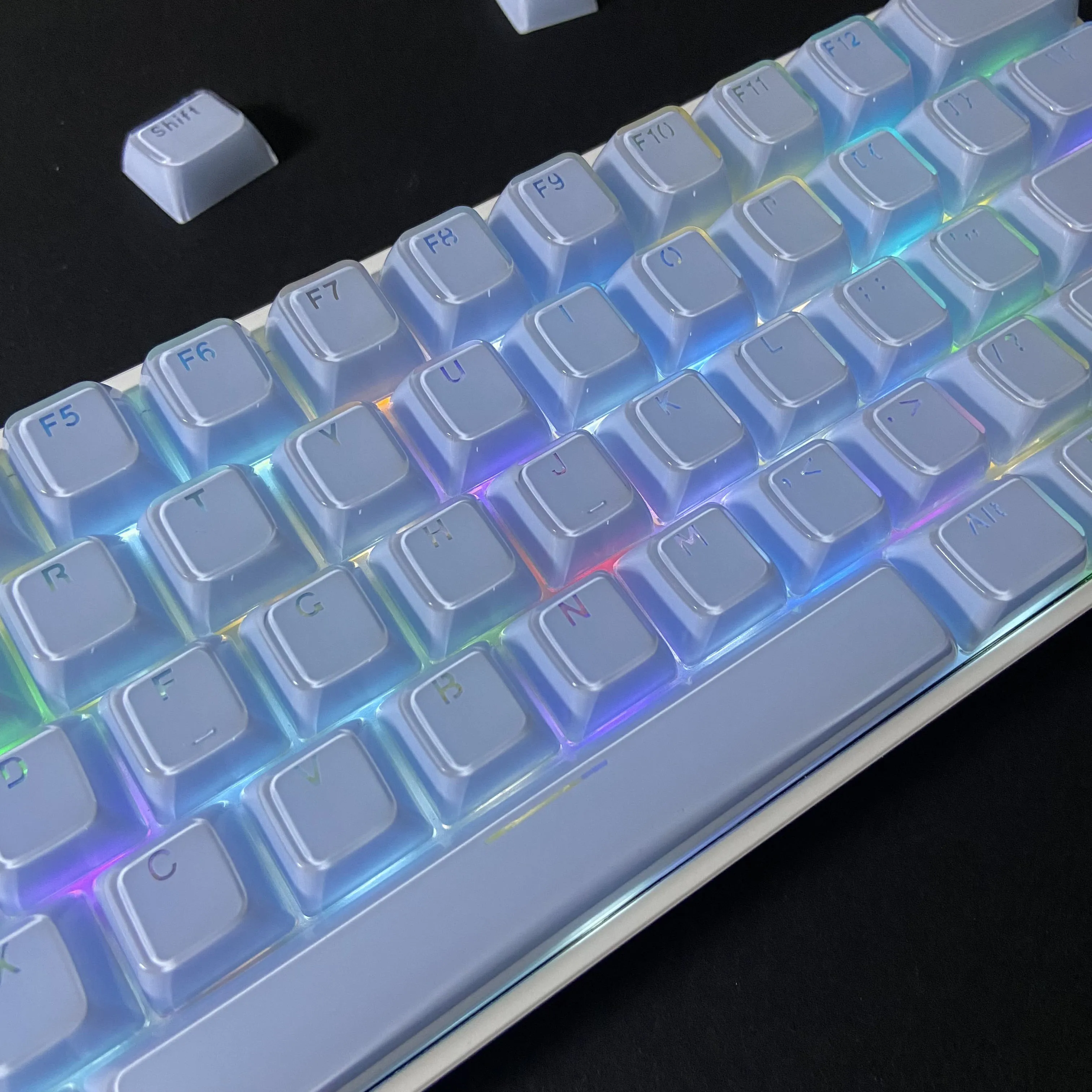 

Blue Jelly Keycaps Top Shine-Through Custom Keycap for MX Switch Mechanical Keyboard OEM key caps 60% 75% 87% 100%