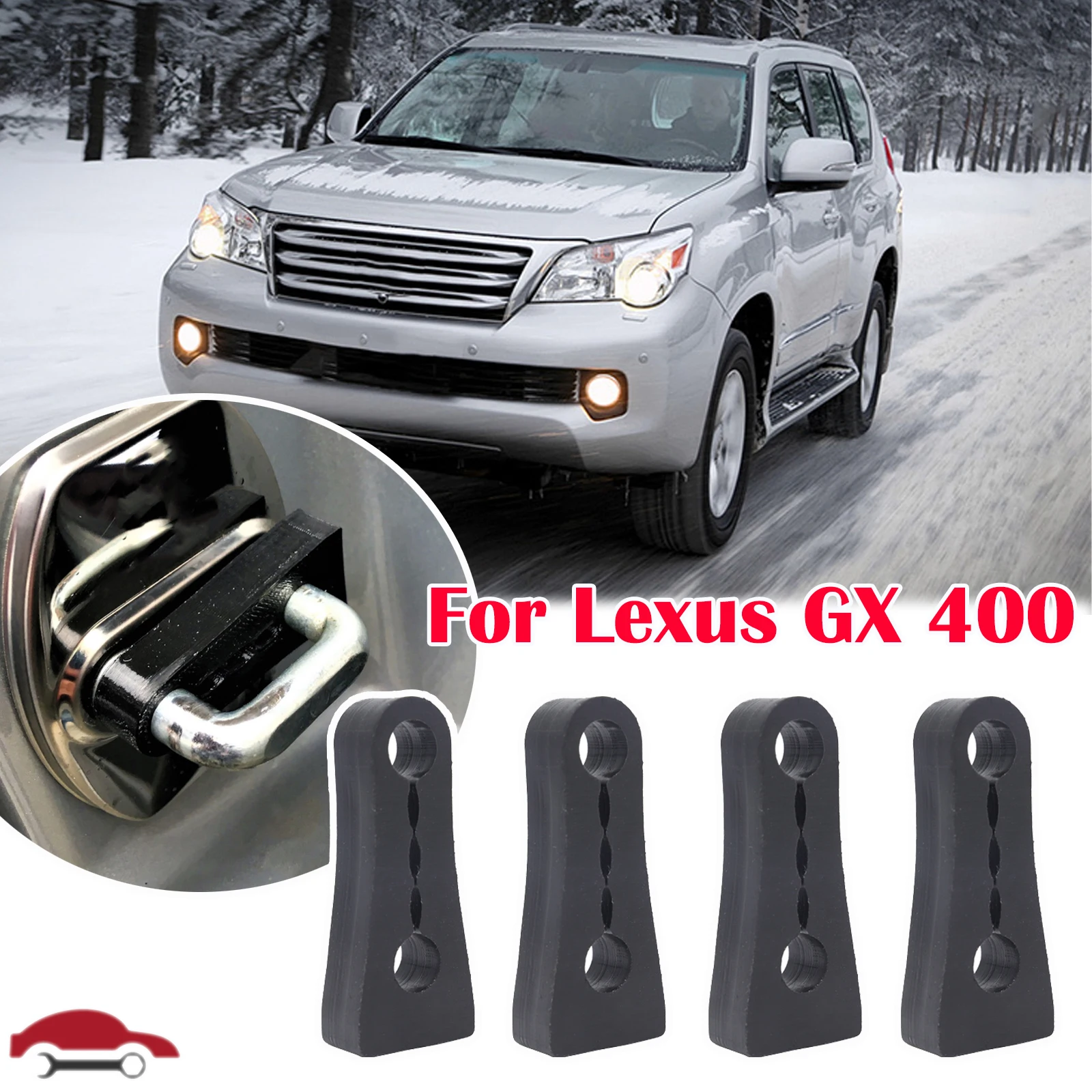 

For Toyota Land Cruiser Prado J150 J120 Lexus GX 400/460 Door Lock Damper Buffer Deadener Seal Shock-Absorbing Damping Protector