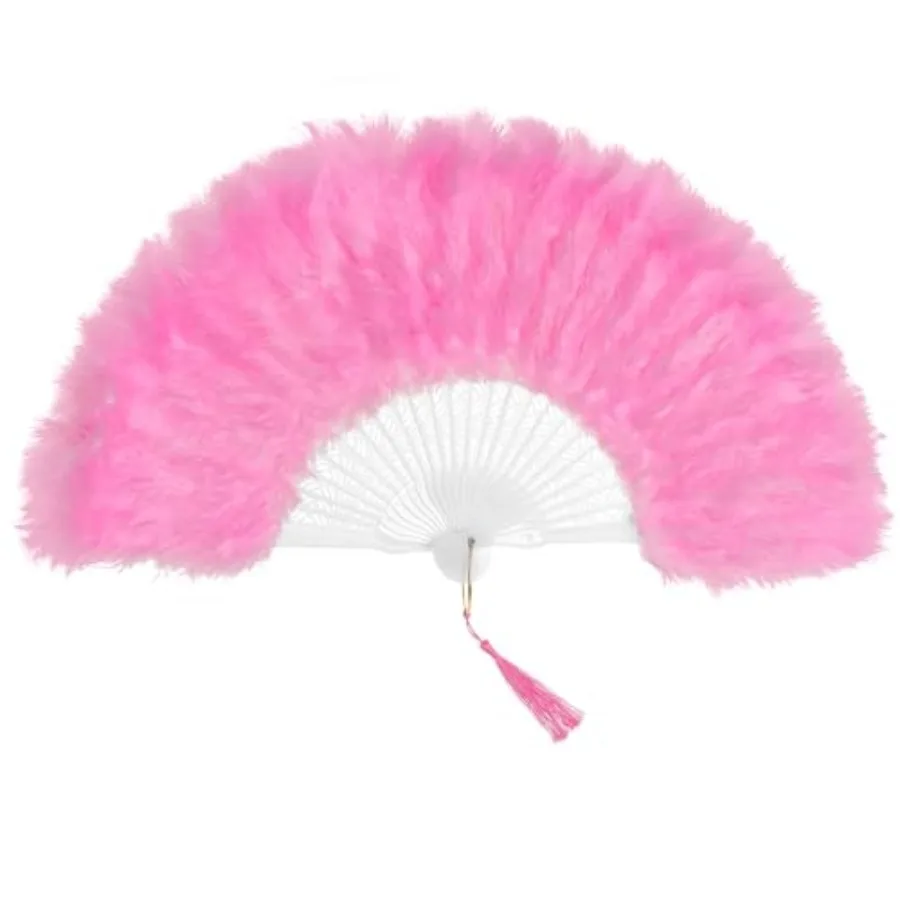 

20s Vintage Folding Feather Fan 1920s Costume Vintage Flapper Handheld Fan for Tea Party Costume Party Wedding Dancing Decorati
